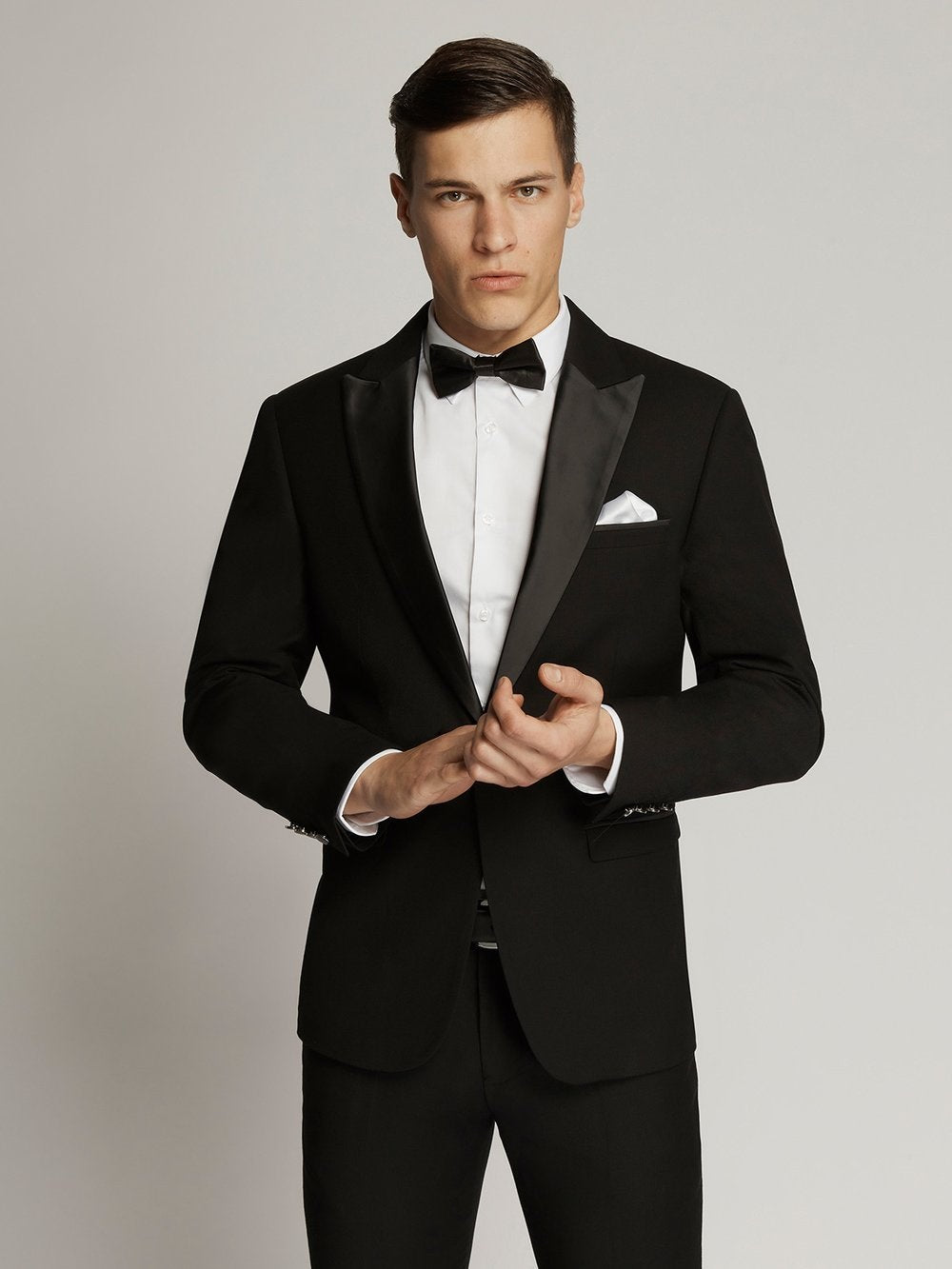 Black Peak Lapel Tuxedo - Classique Formal Wear & Hire
